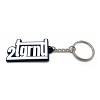 2tg basic Keychain white on black