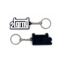 2tg basic Keychain white on black